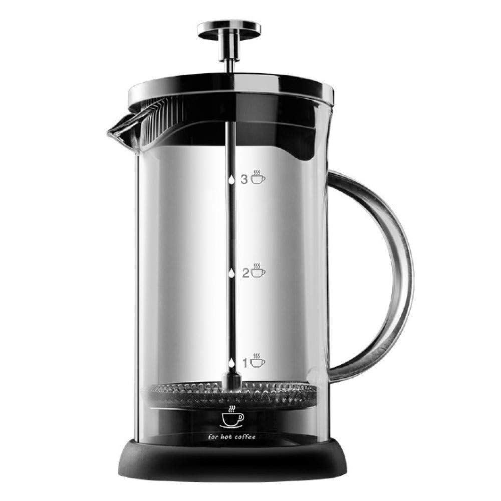 ALIXIN-10022 French Press Coffee Maker，Micro Mesh Plunger Presser Filter for Ground Espresso or Tea，Clear Strong Borosilicate Glass Tea & Coffee Brewer with Bonus.【600ML】