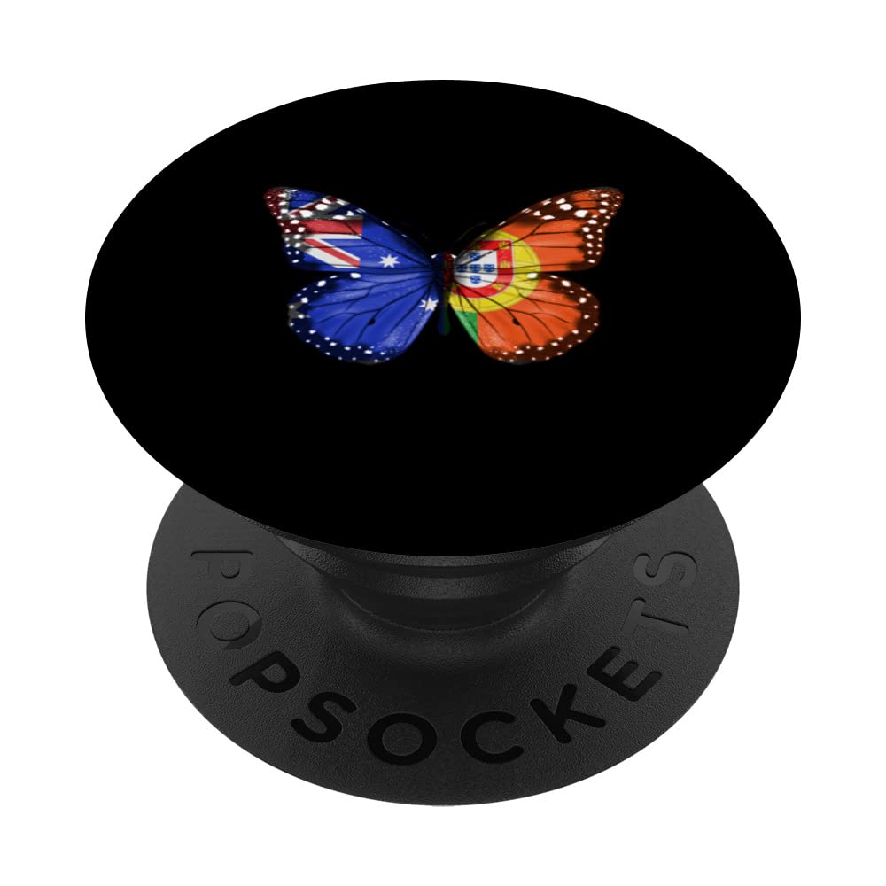 Australian Portuguese Flag Butterfly PopSockets Swappable PopGrip