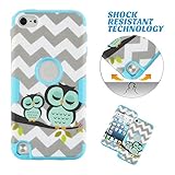 Touch 5,iPod Touch5, Case, iPod touch 5 Case Chevron Sleepy Owls, MagicSky High Impact Armor Case Cover Protective Case for Apple iPod Touch 5 5th Generation - 1 Pack(Sky Blue)