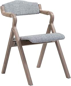 XSJ-Chairs Silla de comedor plegable de madera con reposabrazos retro