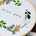 Caydo Miss You Embroidery Patterns Counted Cross Stitch Kit Handmade Needlework Embroidery Kits for Beginner