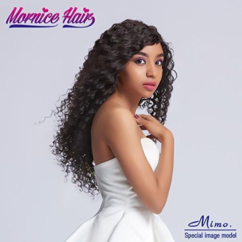 Brazilian Deep Wave 3 Bundels, Mornice Hair 10A Unprocessed Human Hair Extensions Natural Color 14" 16" 18"
