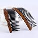 8Pcs Plastic Wood Grain Hollow Hair Side Combs Retro Hair Comb Pin Clips Headdress with Teeth for Lady Women Girls Hair Styling Accessories[comb size (L*W): 13.5x4.8cm/5.3x1.78inch ]