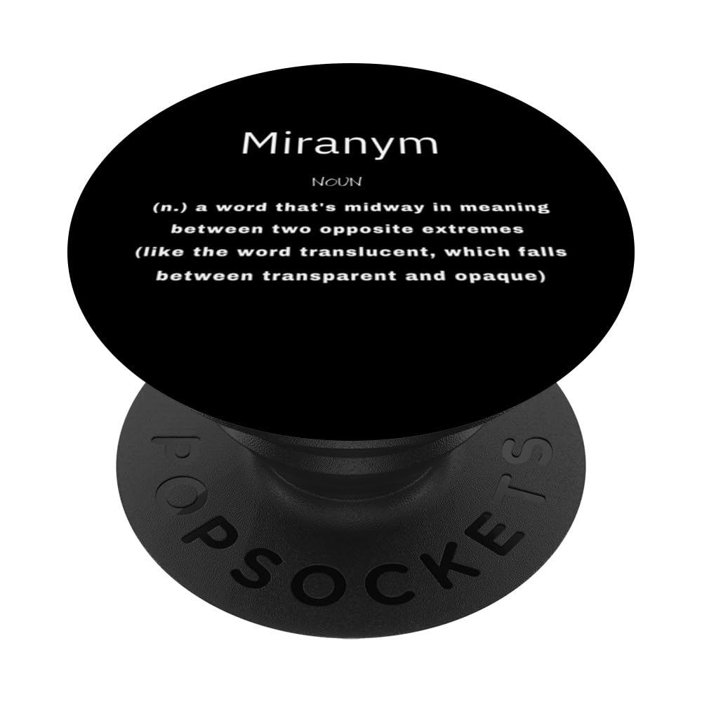 Miranym Definition Funny Sarcastic Dictionary Word Design PopSockets Swappable PopGrip