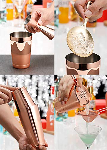 Icegrey 12 Stücks Cocktail Set Edelstahl Cocktail Shaker Bartender Set für Zuhause DIY Barzubehör Werkzeug Party… – Bild 4