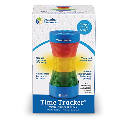 Learning Resources Time Tracker Visual Timer & Clock, Blue