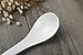 Porlien White Bone China 6.75-inch Chinese Soup Spoons Set of 4