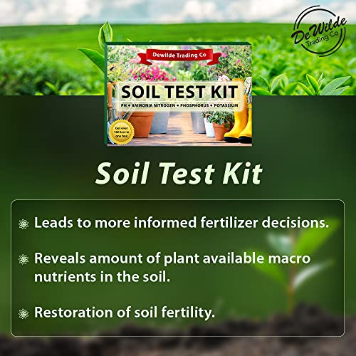 Soil Test Kit 140 Test Testing PH Ammonia Nitrogen Phosphorus and Potassium Tester for Your