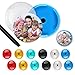 Yalis DIY Refrigerator Magnets, 12 Pack Changeable Background Fridge Magnets, 1-1/4 Inch Replaceable Photo Cards Magnets Decoration Creative Image Display