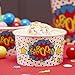 Ginger Ray Comic Superhero Kaboom Party Treat/Ice Cream Tubs, Mixed