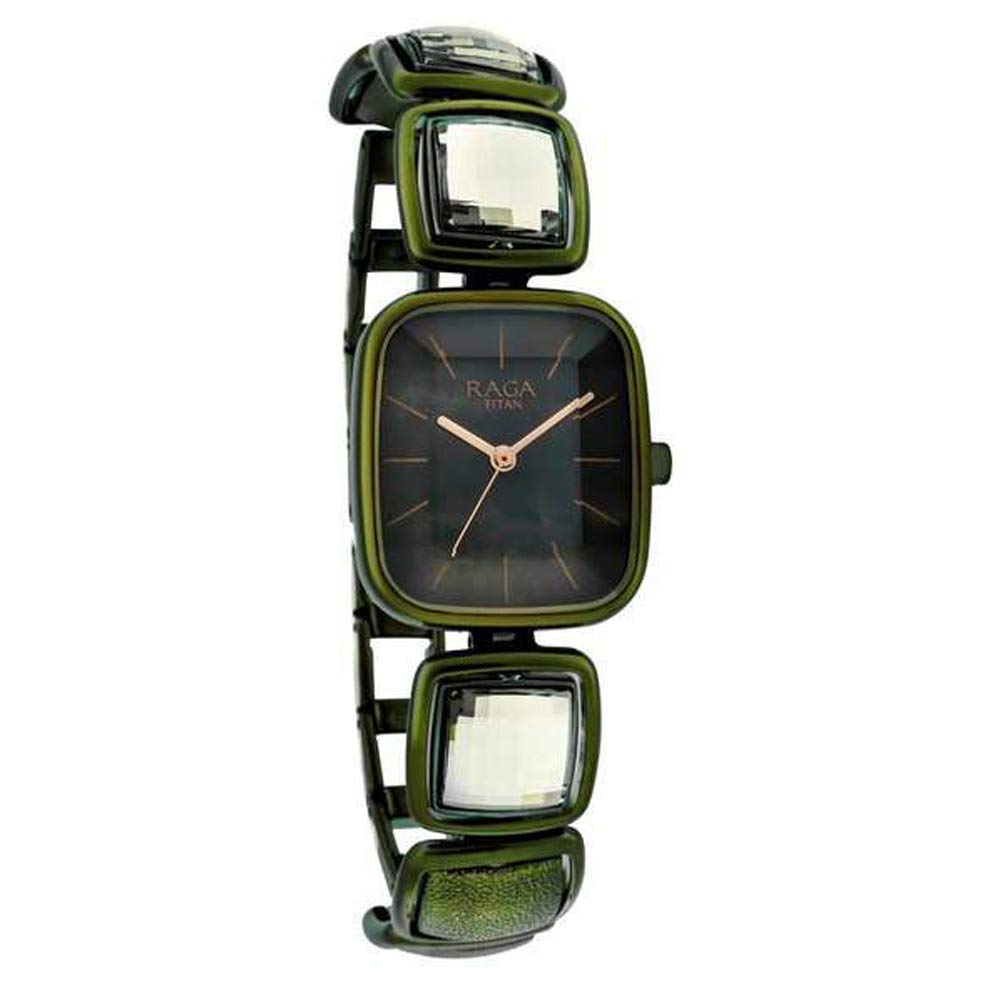 Buy Titan Raga Moments of Joy Analog Green Dial Women's Watch 95136QM01