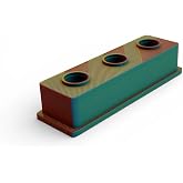 14mm Slide Bowl Stand Holder, 3 Piece Slot Capacity (Tri Color)