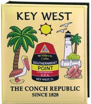 Key West Florida Map Embossed Photo Album 200 Photos / 4x6