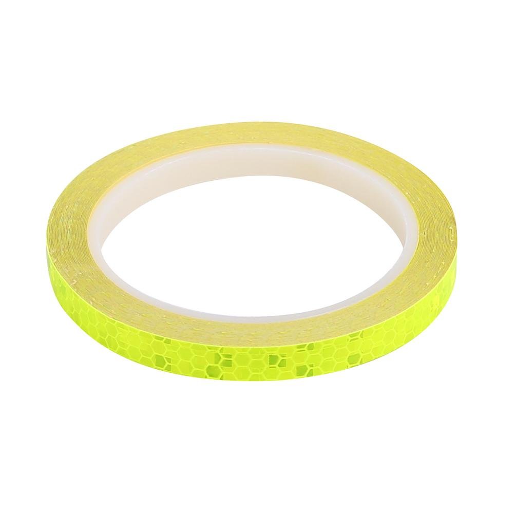 Bicycle Reflective Tape, 2 Rolls Waterproof Self-Adhesive Wheel Rim Stickers for Bike Motorcycle Car (Yellow)