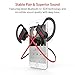 Bluetooth Headphones, Tsumbay IPX7 Waterproof Headphone, Wireless Sport Earphones In-Ear Earbuds with Mic, HD Stereo Sound, Bass, Secure Fit, Sweatproof, Noise Cancelling, 8-9 Hrs for Gym Running