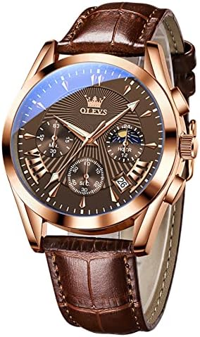 OLEVS Mens Watches-Chronograph Fashion Casual Analog Quartz Watch