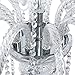 Ridgeyard Clear 10 Lights Modern Luxurious K9 Crystal Chandelier Candle Pendant Lamp Ceiling Living Room Lighting for Dining Bedroom Hallway Entryway Idea Decoration (Clear)