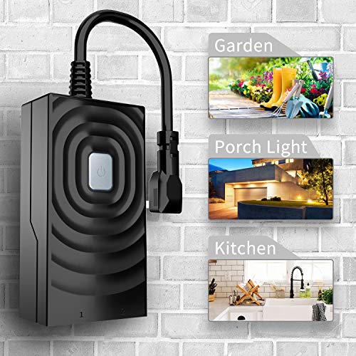Meross Smart Outdoor Plug, Waterproof WiFi Outdoor Outlet, Compatible