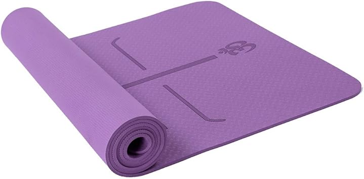 Lixada Esterilla de Yoga Antideslizante TPE Insípido con Línea de Posición Colchoneta de Yoga Alfombrilla de Yoga para Fitness Culturismo Pilates 183 * 61cm: Amazon.es: Deportes y aire libre
