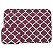 MOSISO Laptop Sleeve Compatible with 13-13.3 inch MacBook Pro, MacBook Air, Notebook Computer, Canvas Quatrefoil Bag Cover with Small Case, Wine Red