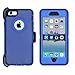 iPhone 6 / 6S Cover | 2-in-1 Screen Protector & Holster Case | Full Body Military Grade Edge-to-Edge Protection with carrying belt clip | Drop Proof Shockproof Dustproof | Navy Blue / Blue