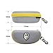 BLUPOND Knight Visor Large Sunglasses Case with Metal Carabiner & Zipper - EVA Semi Hard Frame Glasses Case for Men & Women