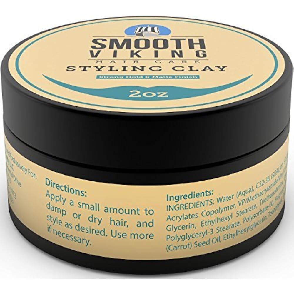 Hair Styling Clay For Men Pliable Molding Cream With Matte Finish