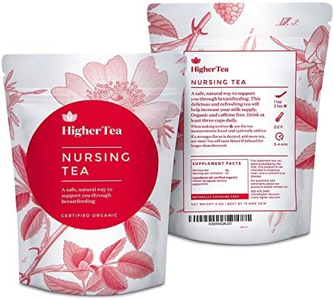 Nursing Tea Pyramid Tea Bags Increase Breastmilk Supply with Fenugreek, Fennel, & Organic Herbs. Galactagogue Breastfeeding & Lactation Herbal Supplement Aid, Boost Postpartum Milk Production