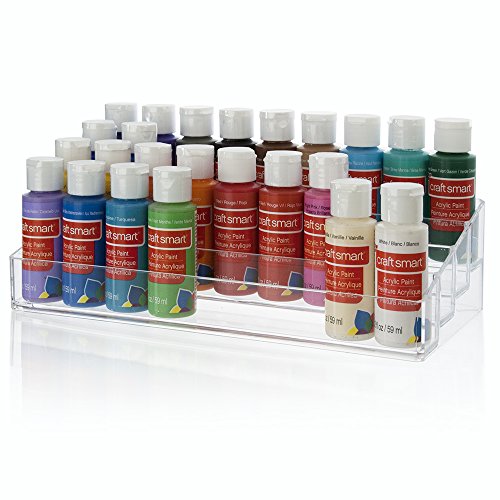 Clear Plastic Craft Paint Bottles Storage Case Artwork Item Supplies