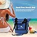 Red Suricata Mesh Beach Bag Cooler - Beach Tote with Leak-proof Rigid Cooler – Beach Bags for Women & Men (Blue)