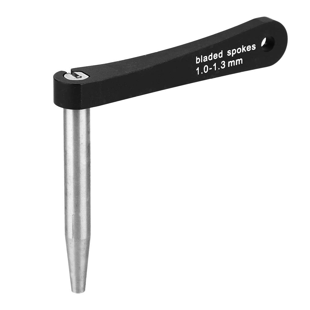 BOROCO Bike Spokes Lock,Waluminum Alloy Stainless Steel Bike Spokes Holder,8x7cm Bike Spoke Tool for 1.0mm - 1.3mm Spoke Repair Accessories (Black)