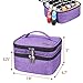 LUXJA Nail Polish Carrying Case - Holds 20 Bottles (15ml - 0.5 fl.oz), Double-layer Organizer for Nail Polish and Manicure Set, Purple