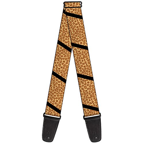 Buckle-Down GS-W31265 "Leopard Brown/Black Slash" Guitar Strap