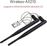 Gathukila AX210 WiFi 6E Wireless Card 5374Mbps 2.4/5/6GHz BT5.2 802.11AX MU-MIMO view 5