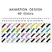 XCSOURCE 40pcs Color Marker Pen Set Alcohol Twin Tip Broad Fine Point for Art Sketch Graphic Black Body TH259