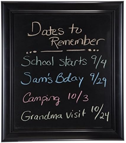 Decorative Words 14" x 18" Chalk Board framed in 1-1/2" Black wood frame, Sawtooth hanger is attached for easy hanging