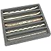 FindingKing 5 Gray 5 Slot 1/2 Size Jewelry Display Tray Inserts
