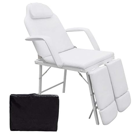 Amazon Com 75 L Portable Adjustable Massage Table Chair Couch For Salon Beauty Physiotherapy Facial Spa Tattoo Household White Beauty