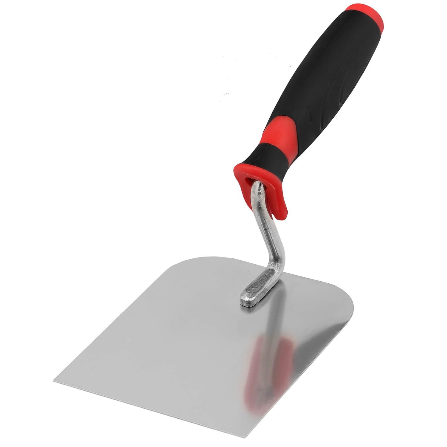 KOTARBAU® Stainless steel masonry trowel, 128 mm x 100 mm, with rubber handle, plastering trowel, square trowel, plastering trowel, essential for masonry work.