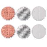 Steam Mop Pads Replacement for Bissell Spinwave 2124, 2039, 2037 Series Powered Hard Floor Mop, 6 Pack(2 Heavy Scrub Pads+2 Scrubby Pads+2 Soft Pads)