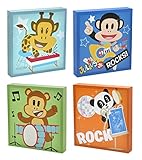Saban Julius Jr. Square Canvas Wall Art (Set of 4)