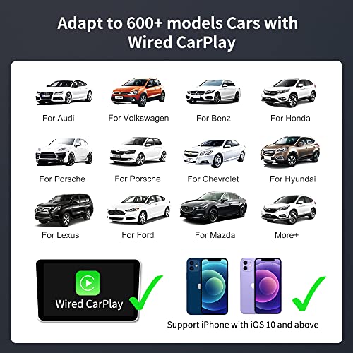 CarlinKit 2.0 Wireless CarPlay Adapter dongle for Audi Factory Wired