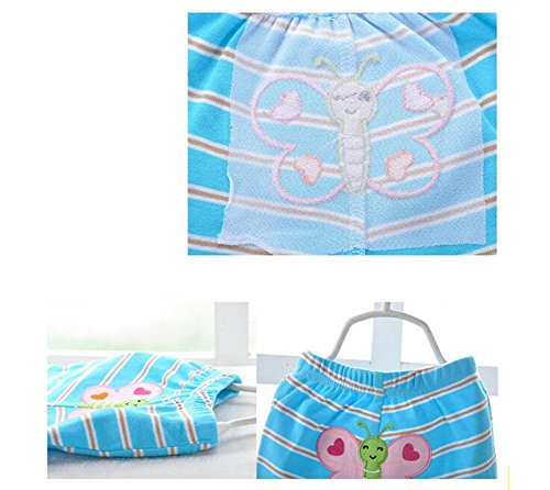 Monvecle Baby Girl 5 Pack Newborn to Toddler Summer Cotton Cartoon Shorts Gift Set 3M