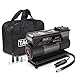 TACKLIFE Tire Inflator ACP1C, DC 12V Portable Air Compressor Pump, Digital Tire Pump with Gauge, LED Flashlight, 4 Nozzle Adaptors, and Extra Fuse - 2 Years Warranty