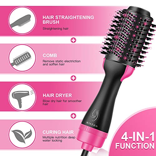 [2020 Updated] Hair Dryer Brush, 4-in-1One Step Hair Dryer & Volumizer, Round Brush and 360°Negative Ion Hot Air Brush, Ceramic Blow Dryer with New Motor for Best Hair Dryer Brush, for All Hair Types - Thumbnail 3