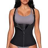 Waist Trainer for Women - Workout Tummy Control Girdle, Adjustable Shoulder Strap Body Shaper