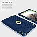 PIXIU Case for iPad 4th genereation, Heavy Duty Shock Absorption Three Layer Armor Protective Defender Case for iPad 2 3 4 Navy Blue