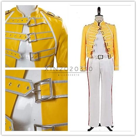Amazon Queen フレディマーキュリー 衣装 コスプレ クイーン Freddie Mercury ウィッグ 靴別売り コスチューム 変身 仮装 ステージ服 舞台 ハロウィン クリスマス コスプレ 仮装 通販