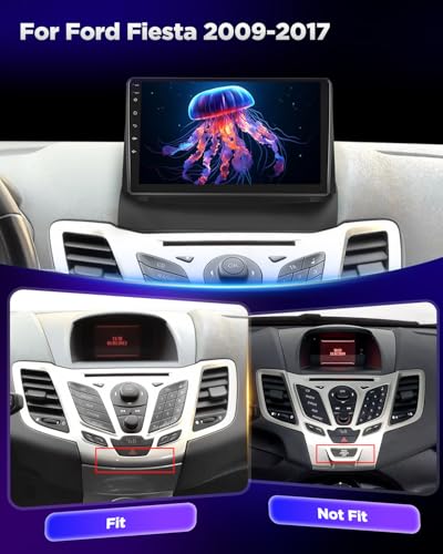 NHOPEEW 8 Core 6+128G Android Car Radio for Ford Fiesta 2009-2017 with Wireless Carplay and Android Car DSP Wifi GPS Steering Wheel Controls 360 Panoramic View