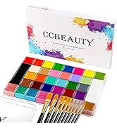 CCbeauty Professional Face Body Paint 36 Colors Oil Based(22 Regular,8 Pearl and 6 Glow Color) Ha...